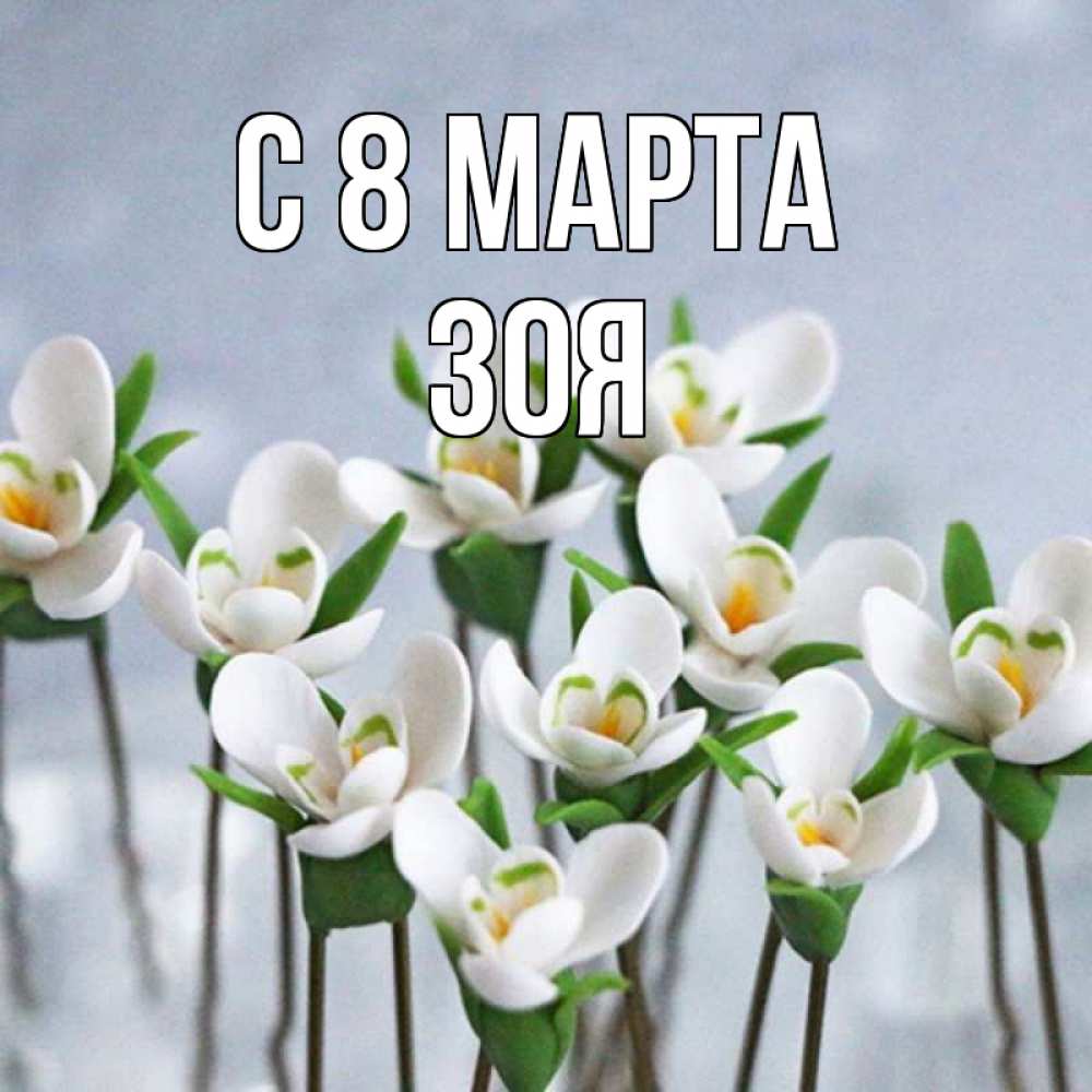 Открытка на каждый день с именем, зоя С 8 МАРТА весенние цветы Прикольная открытка с пожеланием онлайн скачать бесплатно 