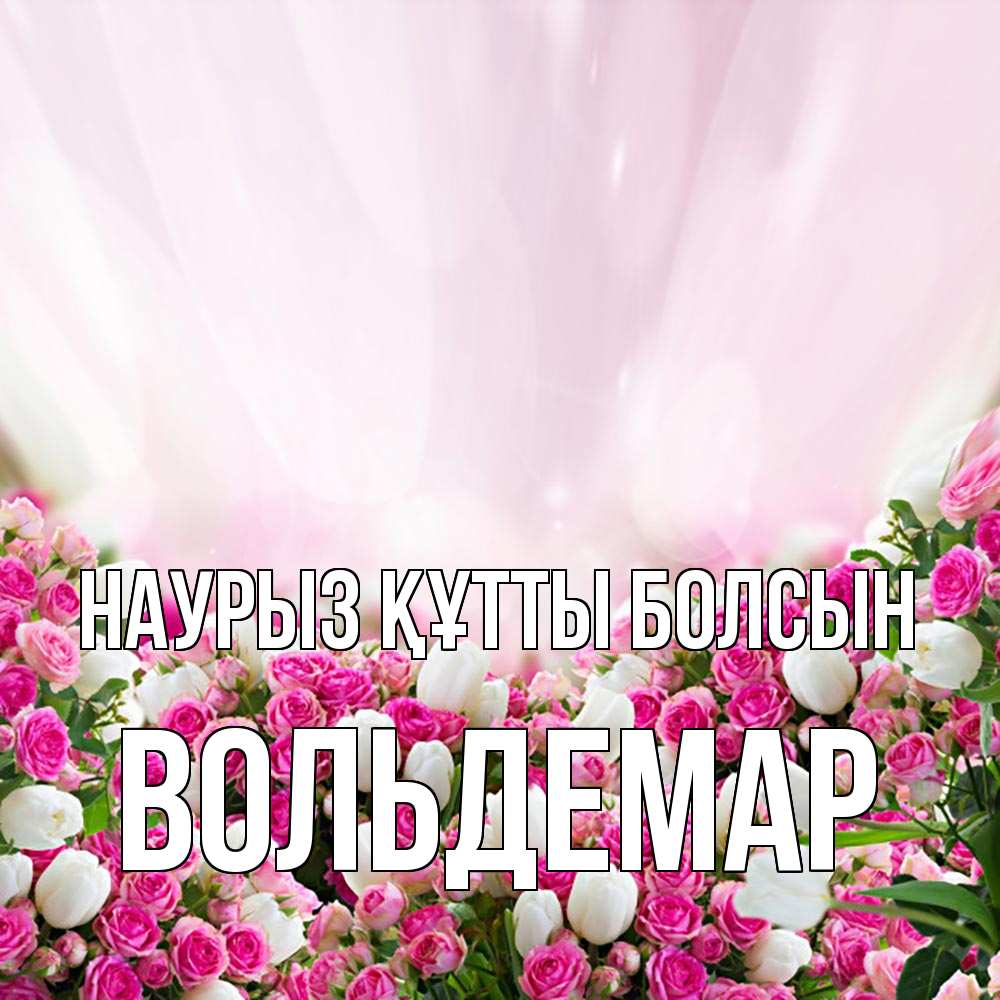 Открытка на каждый день с именем, Вольдемар Наурыз құтты болсын под снегом Прикольная открытка с пожеланием онлайн скачать бесплатно 