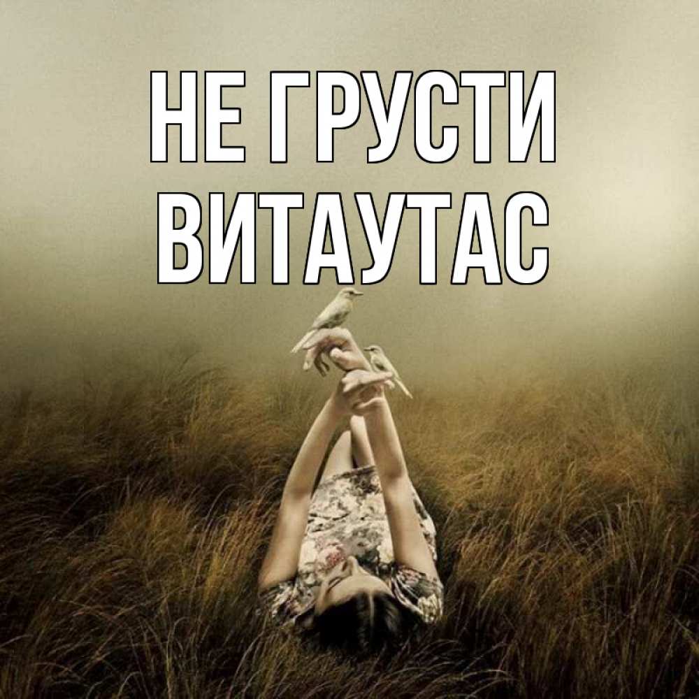 Открытка на каждый день с именем, Витаутас Не грусти поле и туман Прикольная открытка с пожеланием онлайн скачать бесплатно 