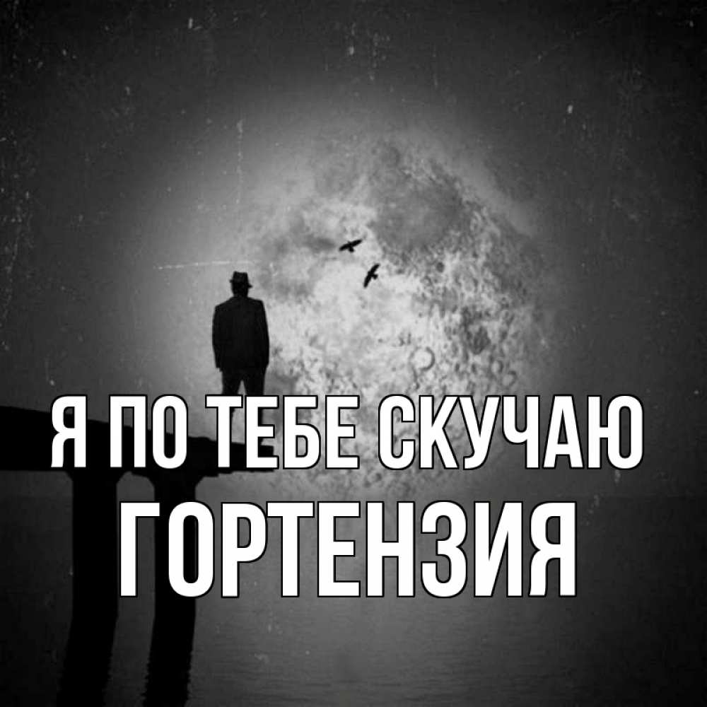 Открытка на каждый день с именем, Гортензия Я по тебе скучаю мост 1 Прикольная открытка с пожеланием онлайн скачать бесплатно 