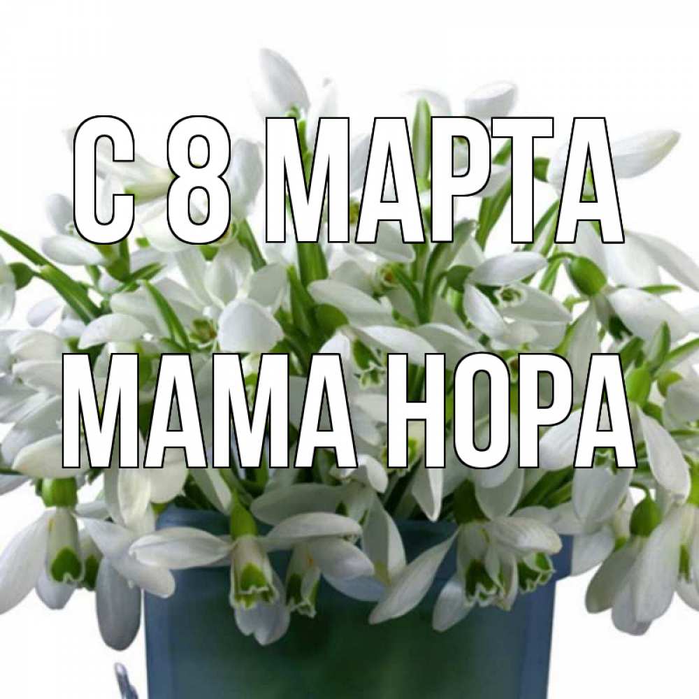 Открытка на каждый день с именем, Мама-Нора С 8 МАРТА цветы к международному женскому дню Прикольная открытка с пожеланием онлайн скачать бесплатно 