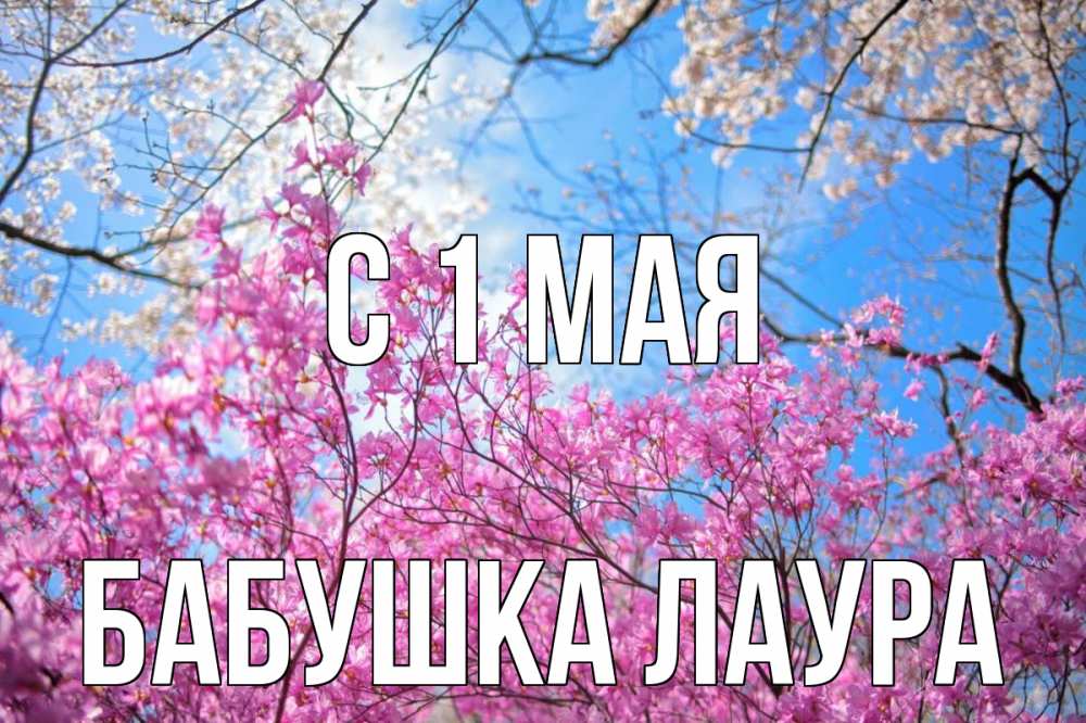 Открытка на каждый день с именем, Бабушка-Лаура С 1 мая С 1 мая Прикольная открытка с пожеланием онлайн скачать бесплатно 