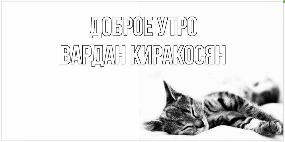 Открытка на каждый день с именем, Вардан-Киракосян Доброе утро котуся Прикольная открытка с пожеланием онлайн скачать бесплатно 