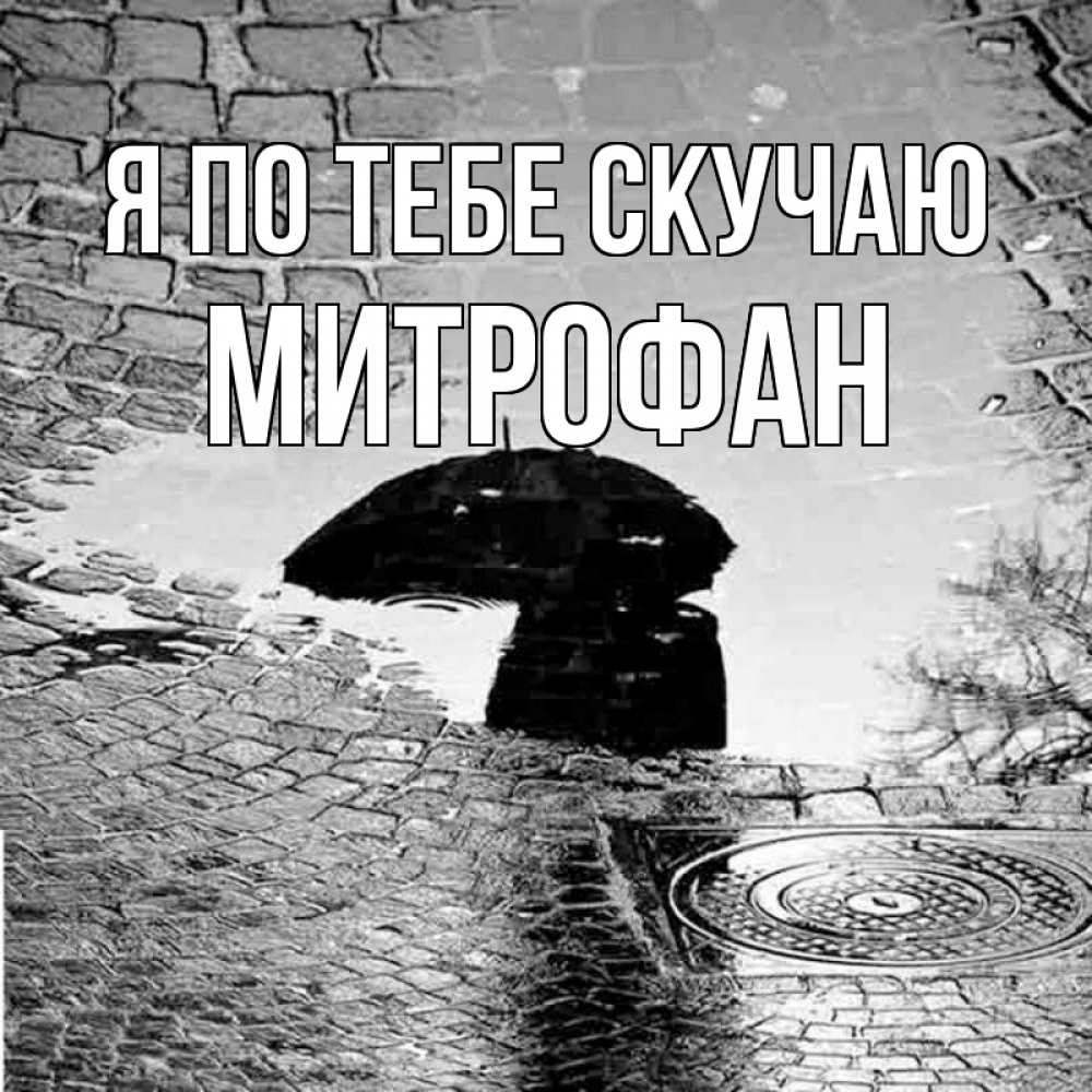 Открытка на каждый день с именем, Митрофан Я по тебе скучаю зонт люк Прикольная открытка с пожеланием онлайн скачать бесплатно 