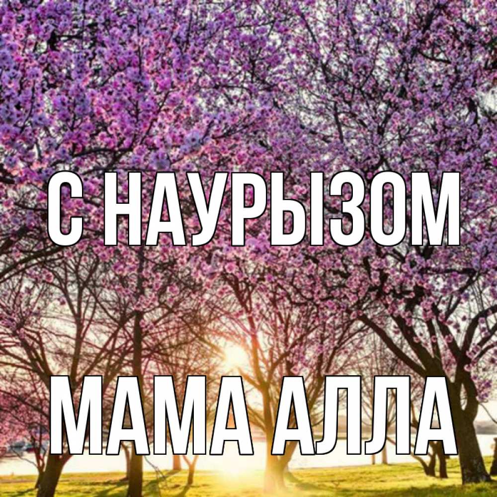 Открытка на каждый день с именем, Мама-Алла С наурызом праздник весны наурыз Прикольная открытка с пожеланием онлайн скачать бесплатно 