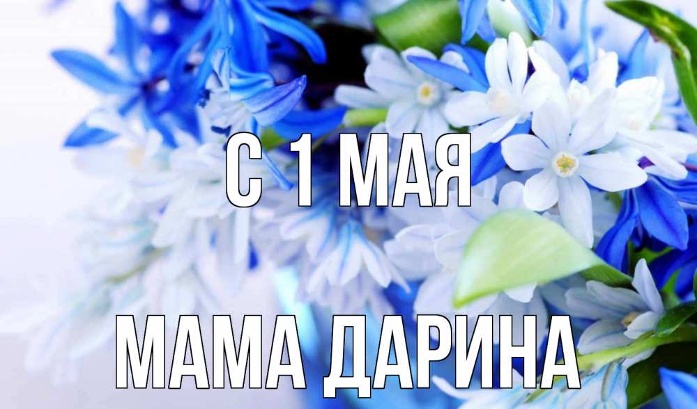 Открытка на каждый день с именем, Мама-Дарина С 1 мая С 1 мая Прикольная открытка с пожеланием онлайн скачать бесплатно 