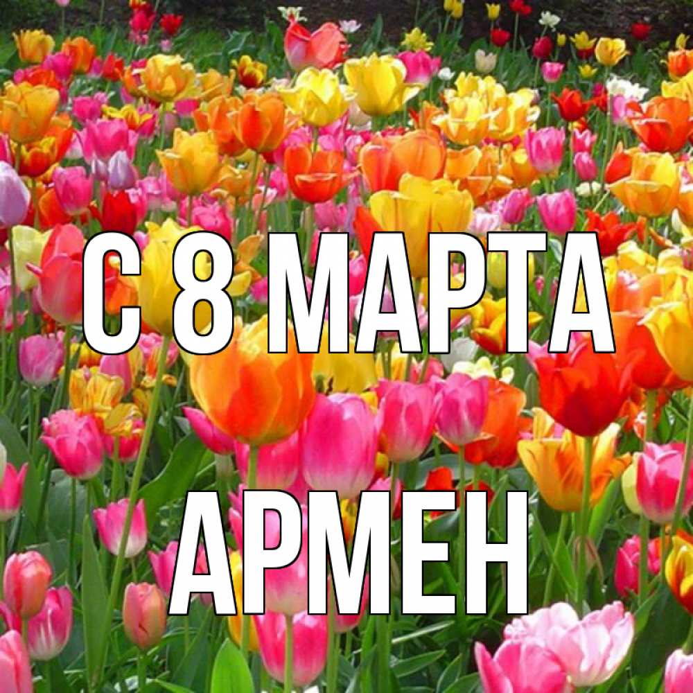 Открытка на каждый день с именем, Армен С 8 МАРТА на международный женский день Прикольная открытка с пожеланием онлайн скачать бесплатно 