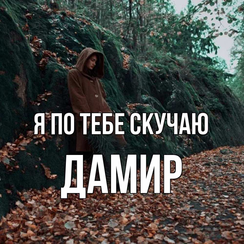 Открытка на каждый день с именем, Дамир Я по тебе скучаю скука 1 Прикольная открытка с пожеланием онлайн скачать бесплатно 