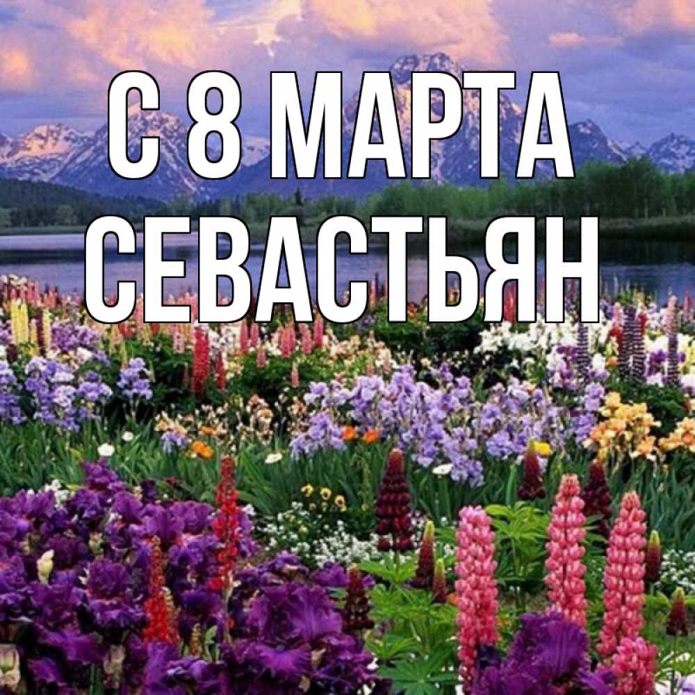 Открытка на каждый день с именем, Севастьян С 8 МАРТА международный женский день Прикольная открытка с пожеланием онлайн скачать бесплатно 