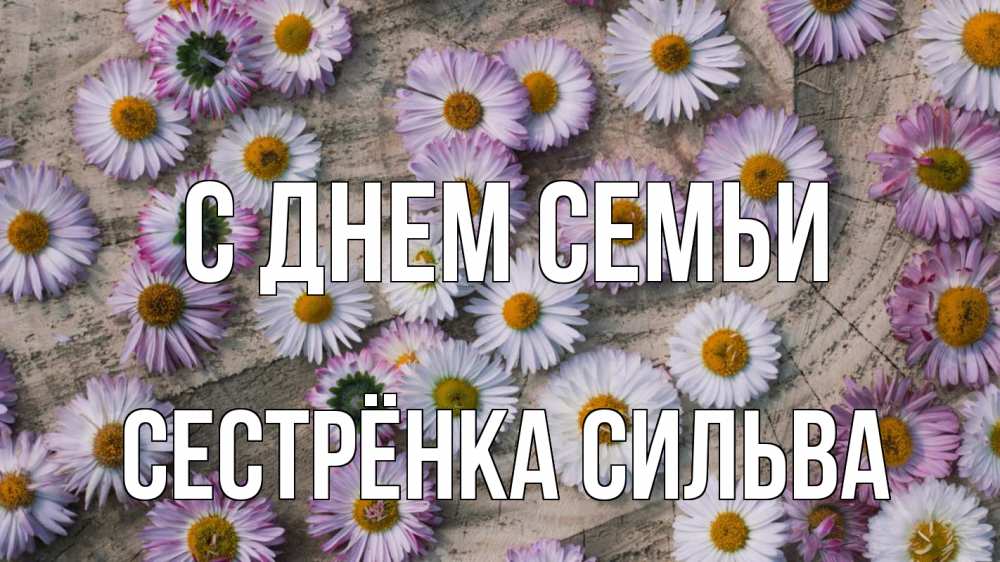 Открытка на каждый день с именем, Сестрёнка-Сильва С днем семьи с днем семьи Прикольная открытка с пожеланием онлайн скачать бесплатно 