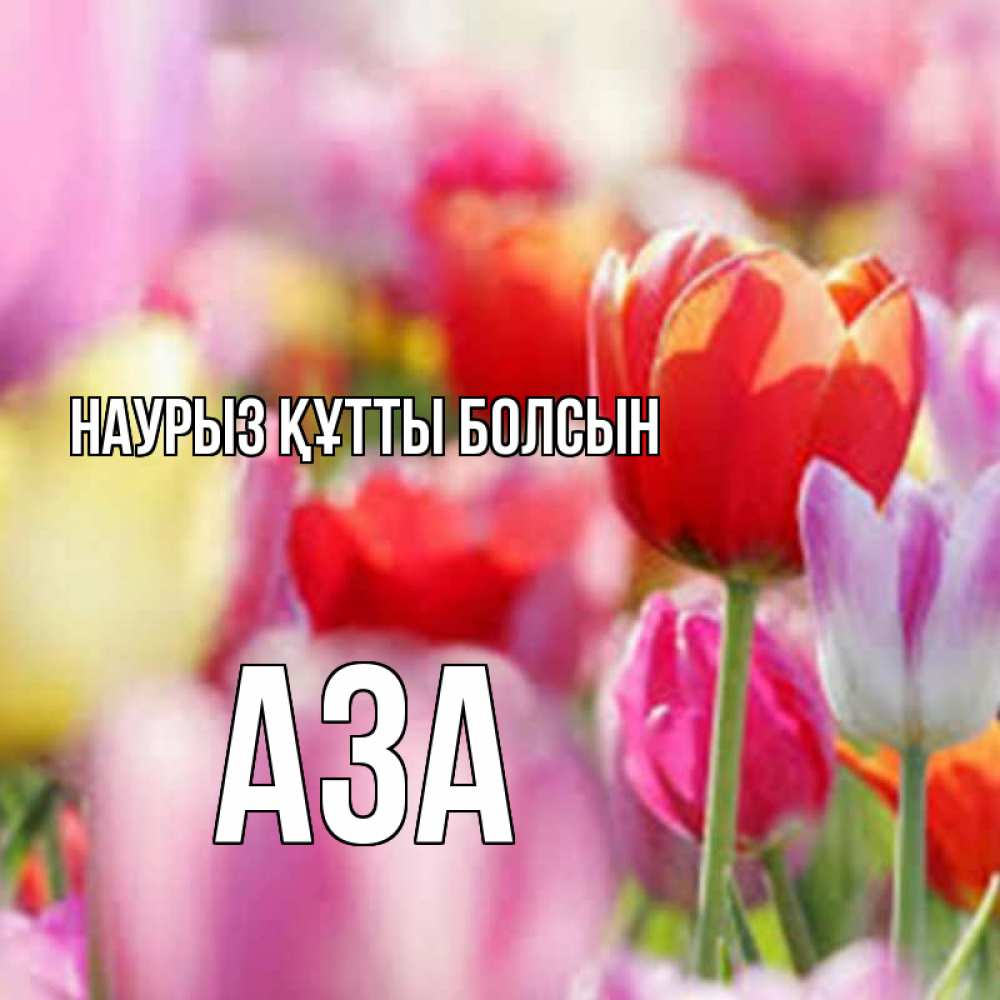 Открытка на каждый день с именем, Аза Наурыз құтты болсын на наурыз  2 Прикольная открытка с пожеланием онлайн скачать бесплатно 