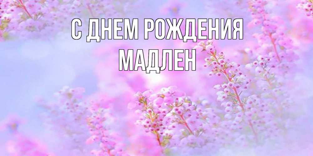 Открытка на каждый день с именем, Мадлен С днем рождения красивая открытка с мелкими цветами Прикольная открытка с пожеланием онлайн скачать бесплатно 