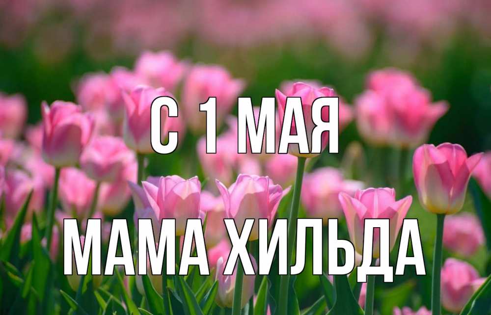 Открытка на каждый день с именем, Мама-Хильда С 1 мая С 1 мая Прикольная открытка с пожеланием онлайн скачать бесплатно 