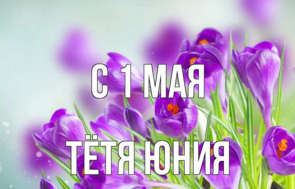 Открытка на каждый день с именем, Тётя-Юния С 1 мая 1 мая Прикольная открытка с пожеланием онлайн скачать бесплатно 