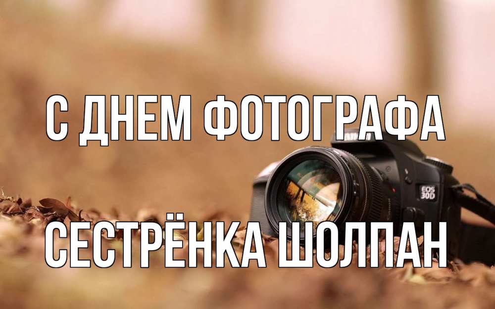Открытка на каждый день с именем, Сестрёнка-Шолпан С днем фотографа с днем фотографа Прикольная открытка с пожеланием онлайн скачать бесплатно 
