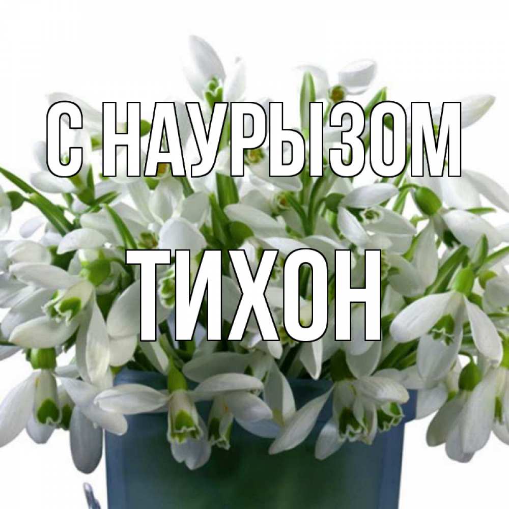 Открытка на каждый день с именем, Тихон С наурызом цветы к наурызу новый год в Казахстане Прикольная открытка с пожеланием онлайн скачать бесплатно 