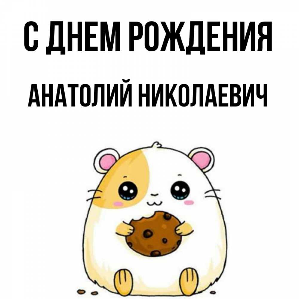 Открытка на каждый день с именем, Анатолий-Николаевич С днем рождения с днюхой Прикольная открытка с пожеланием онлайн скачать бесплатно 