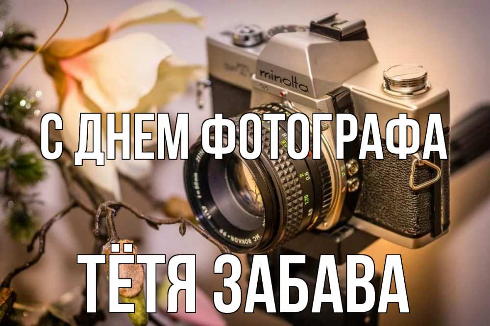 Открытка на каждый день с именем, Тётя-Забава С днем фотографа с днем фотографа 1 Прикольная открытка с пожеланием онлайн скачать бесплатно 