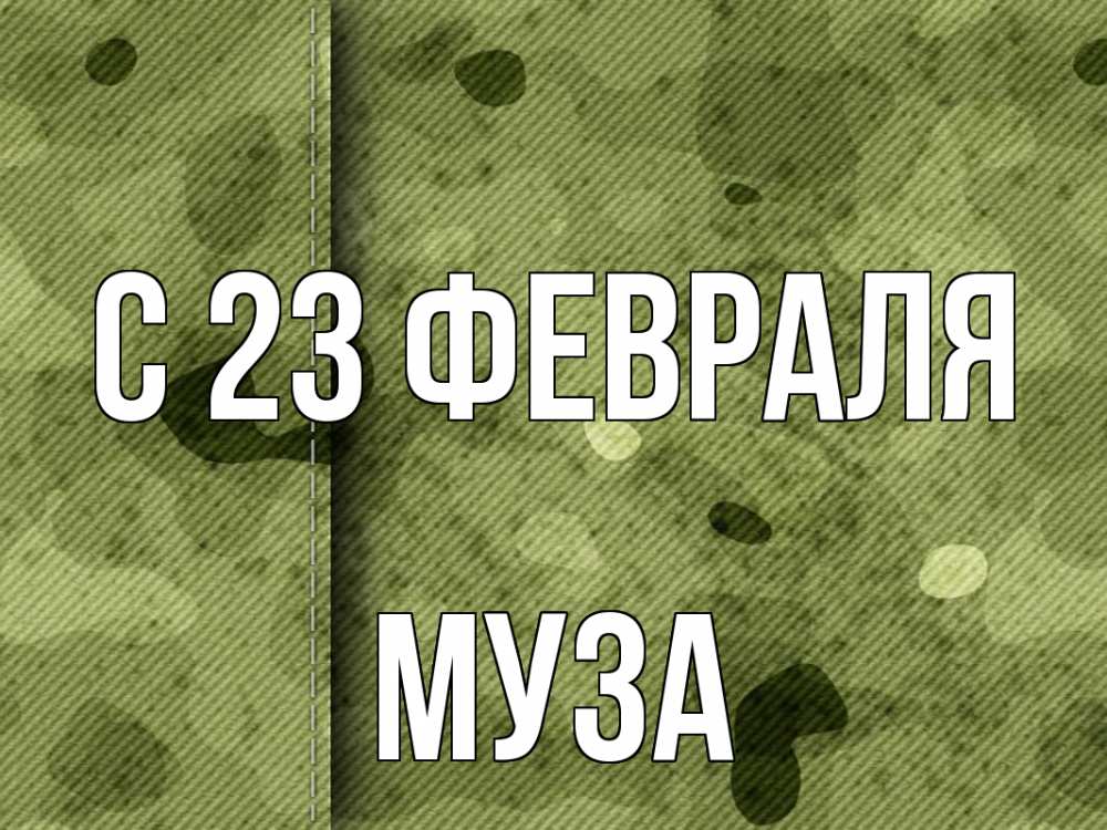 Открытка на каждый день с именем, Муза С 23 февраля 23 февраля Прикольная открытка с пожеланием онлайн скачать бесплатно 