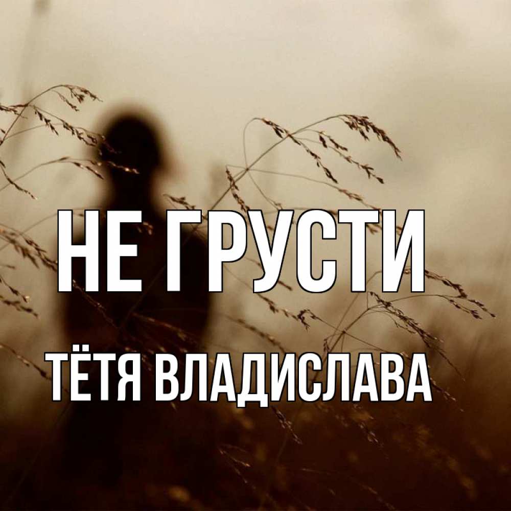 Открытка на каждый день с именем, Тётя-Владислава Не грусти грусть Прикольная открытка с пожеланием онлайн скачать бесплатно 