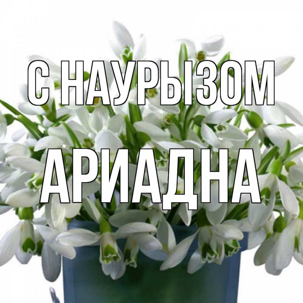 Открытка на каждый день с именем, Ариадна С наурызом цветы к наурызу новый год в Казахстане Прикольная открытка с пожеланием онлайн скачать бесплатно 