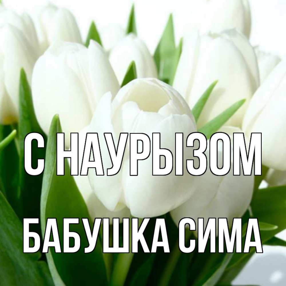 Открытка на каждый день с именем, Бабушка-Сима С наурызом цветы Прикольная открытка с пожеланием онлайн скачать бесплатно 