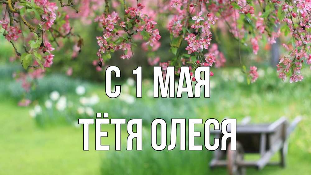 Открытка на каждый день с именем, Тётя-Олеся С 1 мая С 1 мая Прикольная открытка с пожеланием онлайн скачать бесплатно 