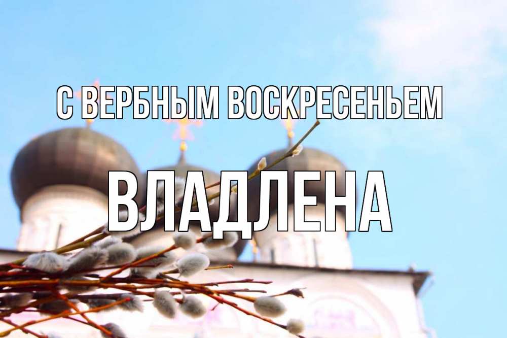 Открытка на каждый день с именем, Владлена С вербным воскресеньем верба Прикольная открытка с пожеланием онлайн скачать бесплатно 