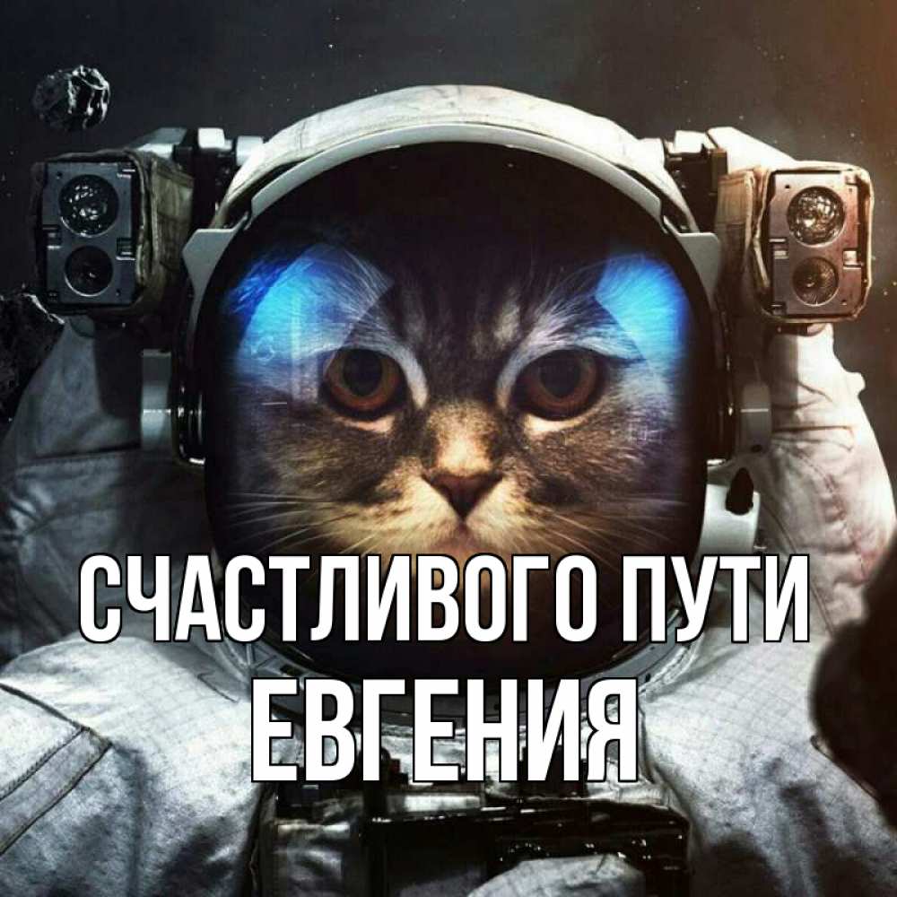 Открытка на каждый день с именем, Евгения Счастливого пути желает удачно добраться Прикольная открытка с пожеланием онлайн скачать бесплатно 