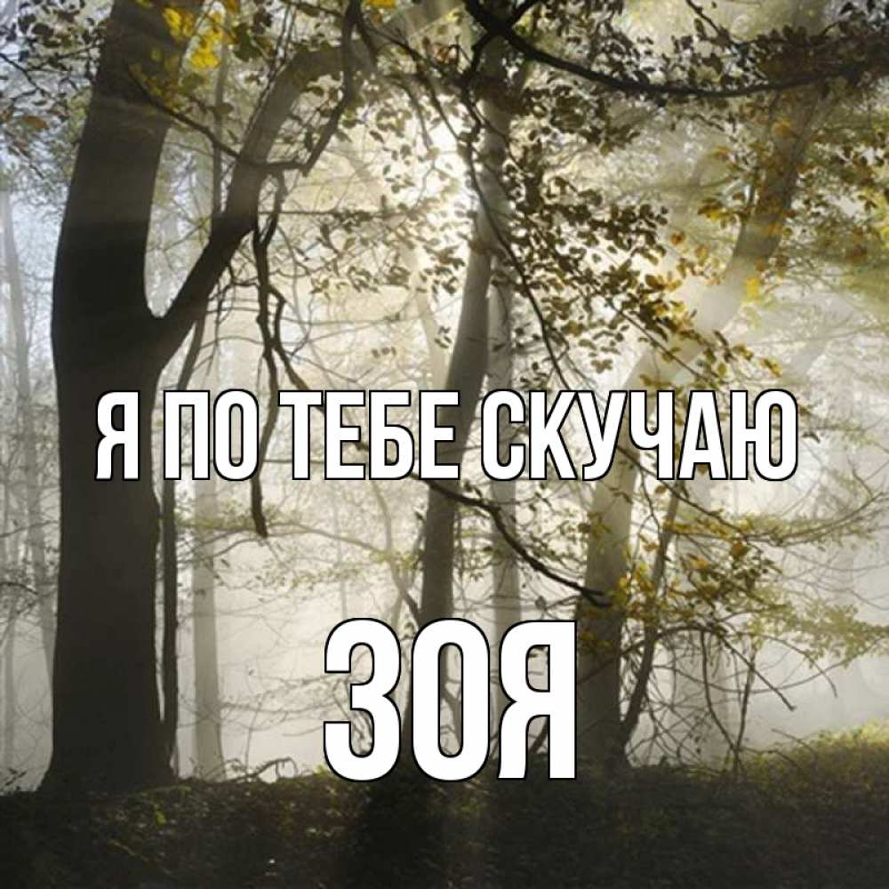 Открытка на каждый день с именем, Зоя Я по тебе скучаю грустно Прикольная открытка с пожеланием онлайн скачать бесплатно 