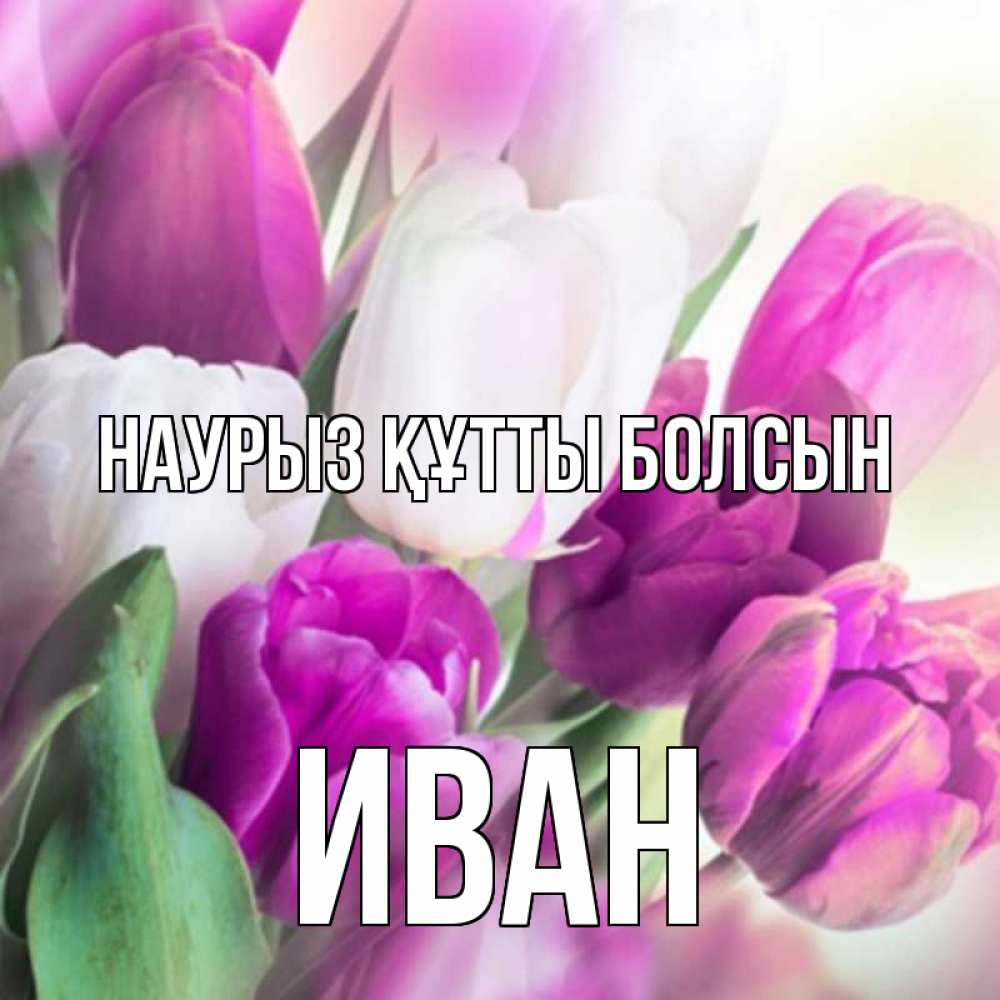 Открытка на каждый день с именем, Иван Наурыз құтты болсын весна 1 Прикольная открытка с пожеланием онлайн скачать бесплатно 