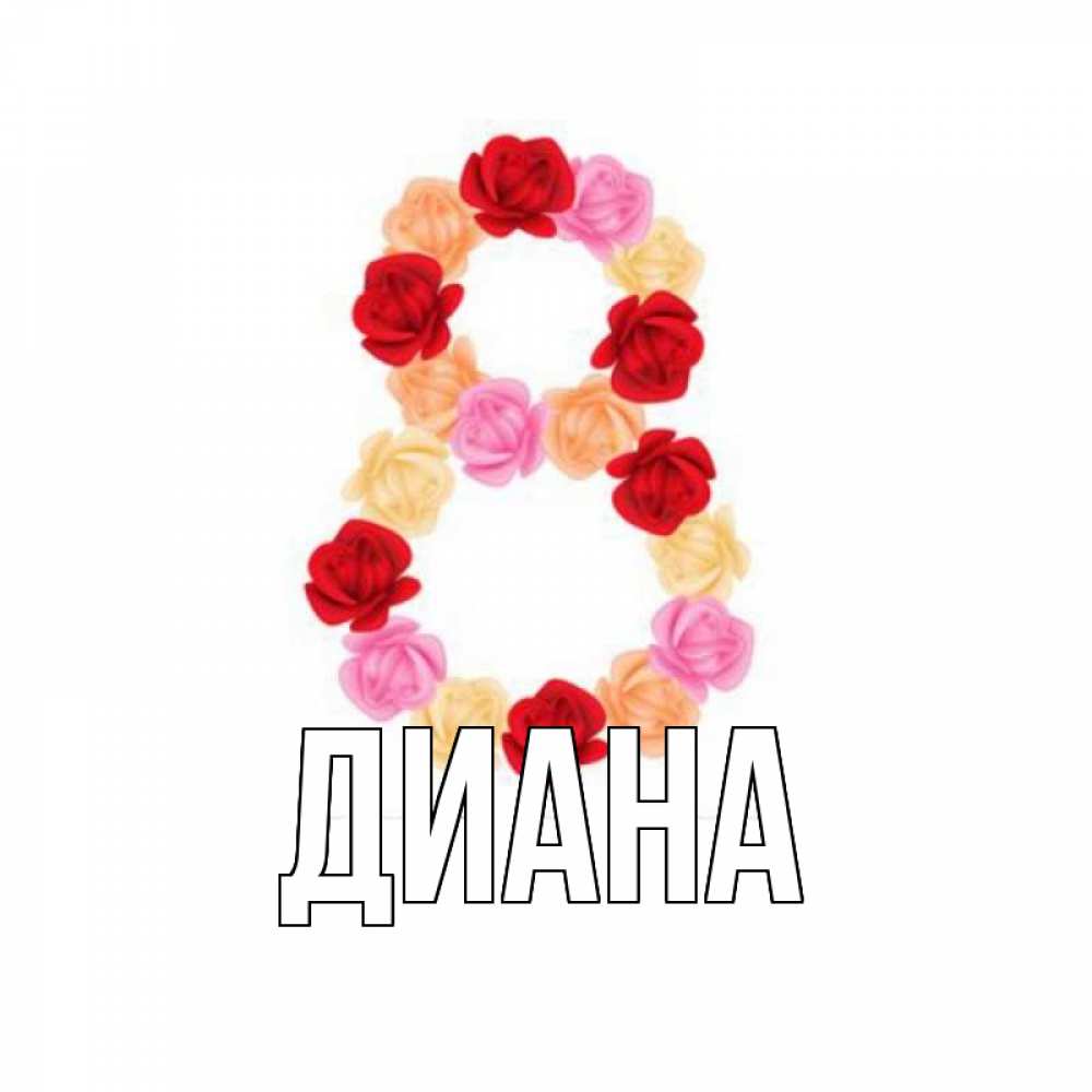 Музыкальная открытка с именем диана