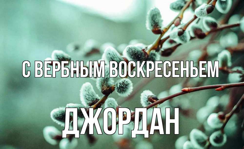 Открытка на каждый день с именем, Джордан С вербным воскресеньем верба Прикольная открытка с пожеланием онлайн скачать бесплатно 