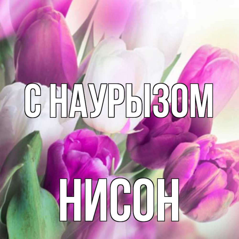Открытка на каждый день с именем, Нисон С наурызом весна 1 Прикольная открытка с пожеланием онлайн скачать бесплатно 