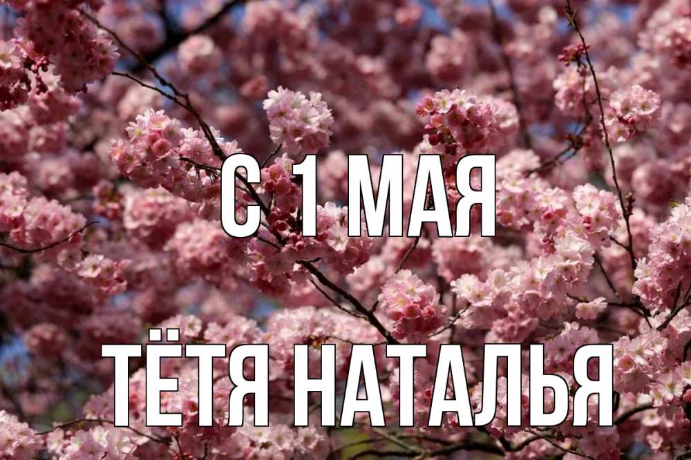 Открытка на каждый день с именем, Тётя-Наталья С 1 мая С 1 мая Прикольная открытка с пожеланием онлайн скачать бесплатно 