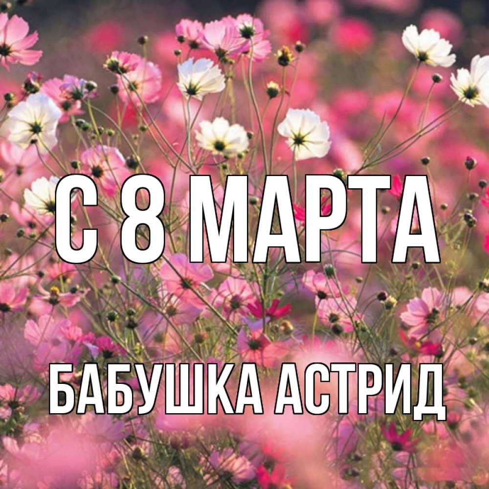 Открытка на каждый день с именем, Бабушка-Астрид С 8 МАРТА красиво 1 Прикольная открытка с пожеланием онлайн скачать бесплатно 