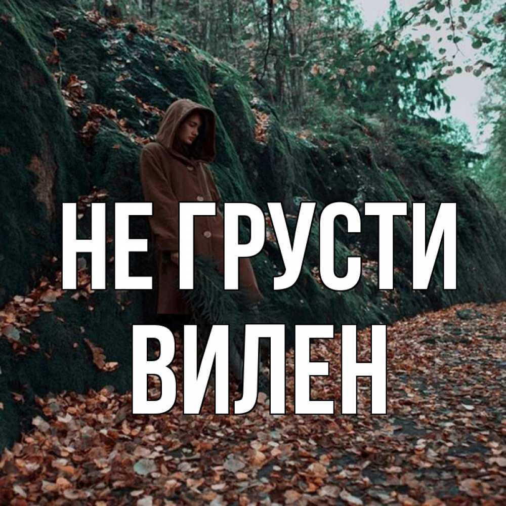 Открытка на каждый день с именем, Вилен Не грусти осенний лес Прикольная открытка с пожеланием онлайн скачать бесплатно 