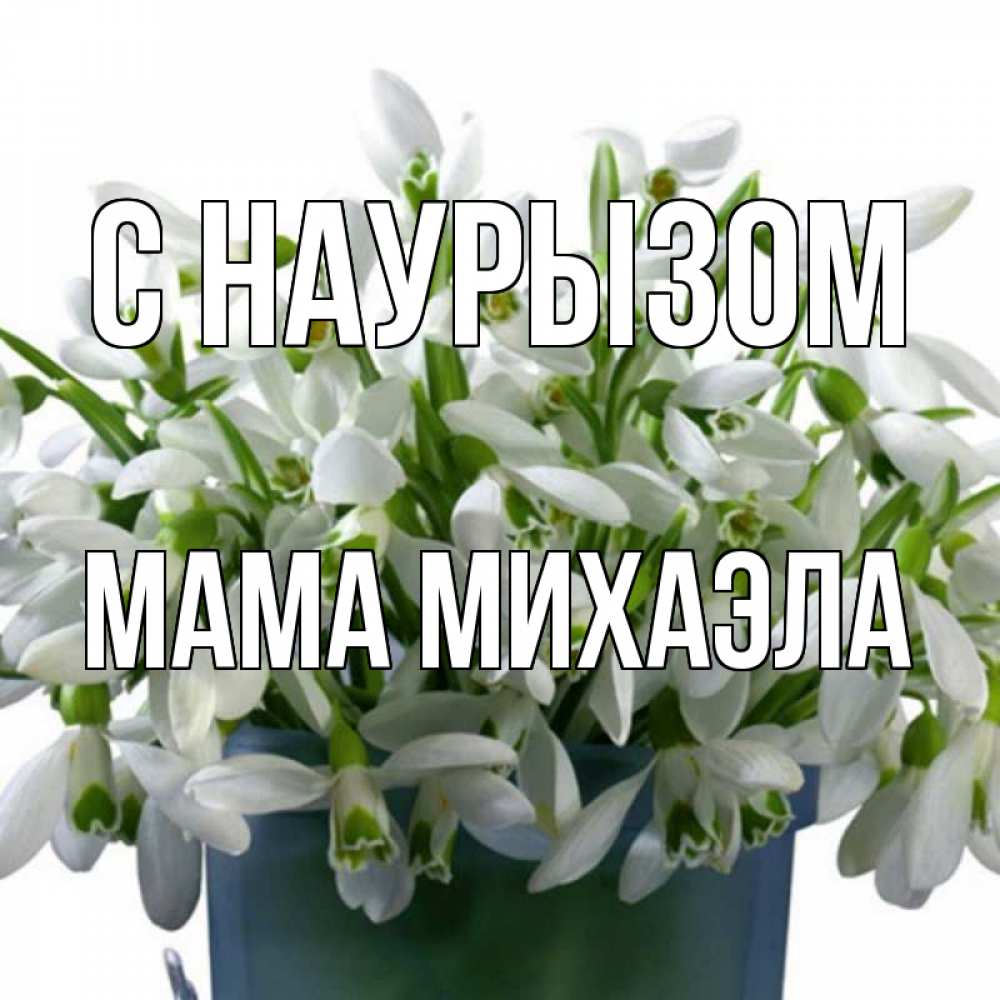 Открытка на каждый день с именем, Мама-Михаэла С наурызом цветы к наурызу новый год в Казахстане Прикольная открытка с пожеланием онлайн скачать бесплатно 