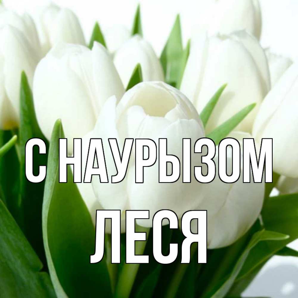 Открытка на каждый день с именем, Леся С наурызом цветы Прикольная открытка с пожеланием онлайн скачать бесплатно 