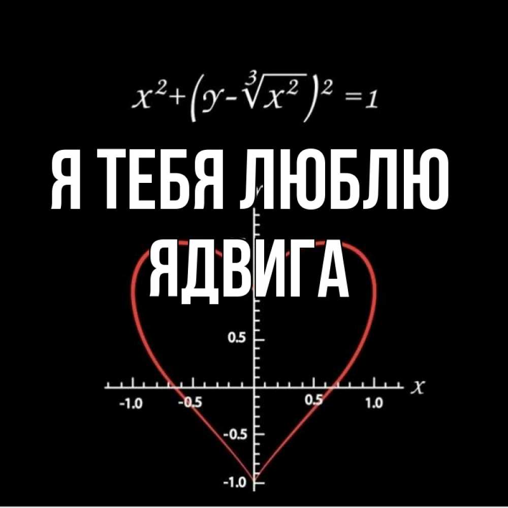Открытка на каждый день с именем, Ядвига Я тебя люблю сердечная формула Прикольная открытка с пожеланием онлайн скачать бесплатно 