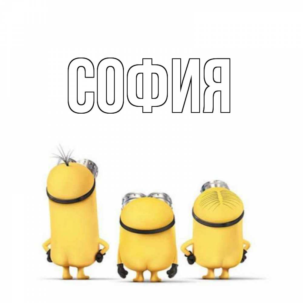 Открытка на каждый день с именем, София Главная миньоны Прикольная открытка с пожеланием онлайн скачать бесплатно 