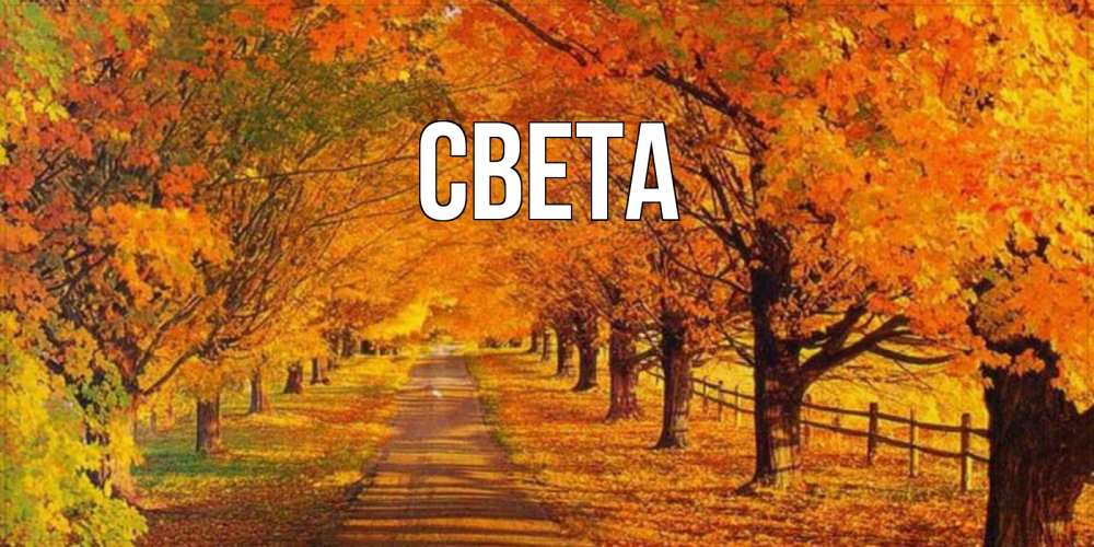 Открытка на каждый день с именем, Света Главная деревья с осенними листьями Прикольная открытка с пожеланием онлайн скачать бесплатно 