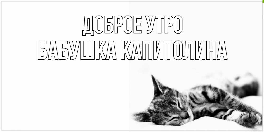 Открытка на каждый день с именем, Бабушка-Капитолина Доброе утро котуся Прикольная открытка с пожеланием онлайн скачать бесплатно 