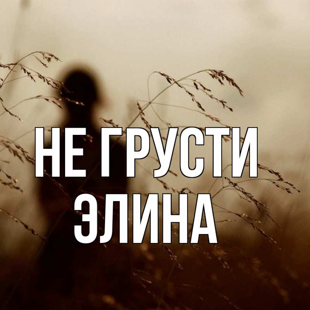 Открытка на каждый день с именем, Элина Не грусти грусть Прикольная открытка с пожеланием онлайн скачать бесплатно 
