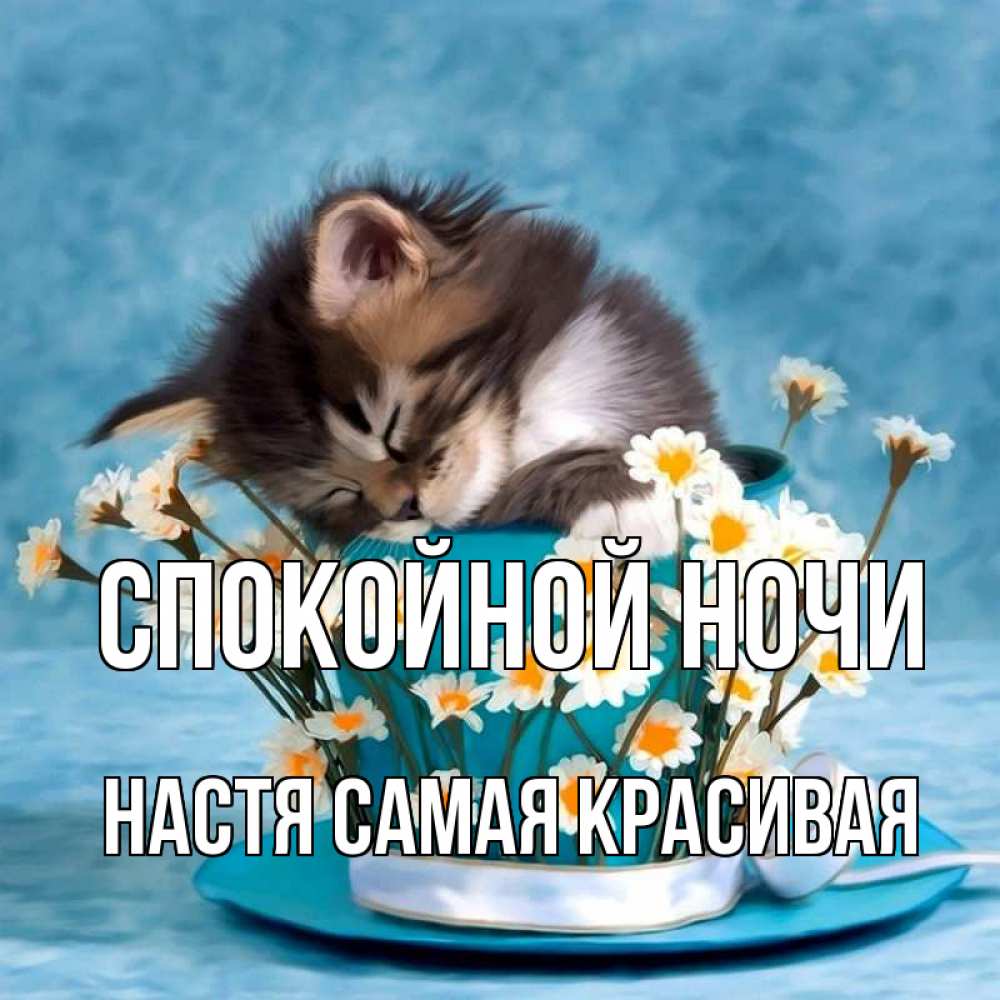 Картинка Спокойной ночи, Настя самая красивая