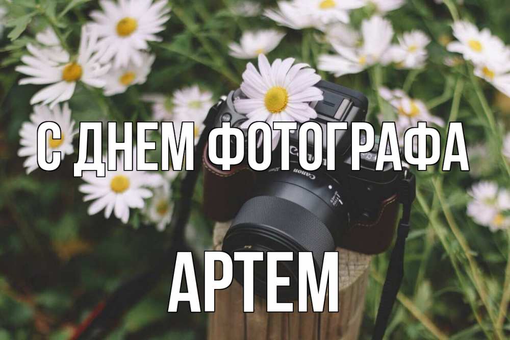 Открытка на каждый день с именем, Артем С днем фотографа с днем фотографа Прикольная открытка с пожеланием онлайн скачать бесплатно 