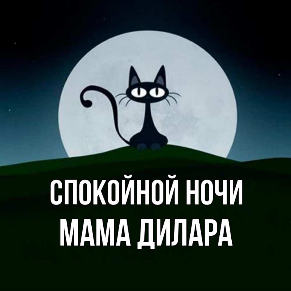 Открытка на каждый день с именем, Мама-Дилара Спокойной ночи хорошо выспаться ночью и без кошмаров Прикольная открытка с пожеланием онлайн скачать бесплатно 