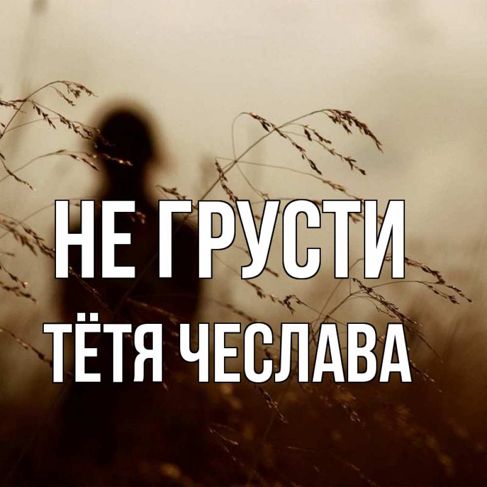 Открытка на каждый день с именем, Тётя-Чеслава Не грусти грусть Прикольная открытка с пожеланием онлайн скачать бесплатно 