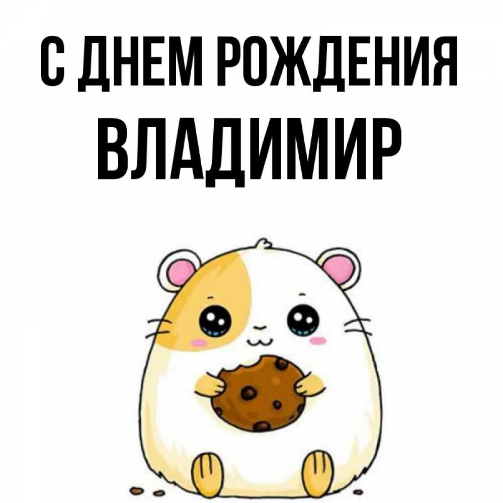 Открытка на каждый день с именем, владимир С днем рождения с днюхой Прикольная открытка с пожеланием онлайн скачать бесплатно 