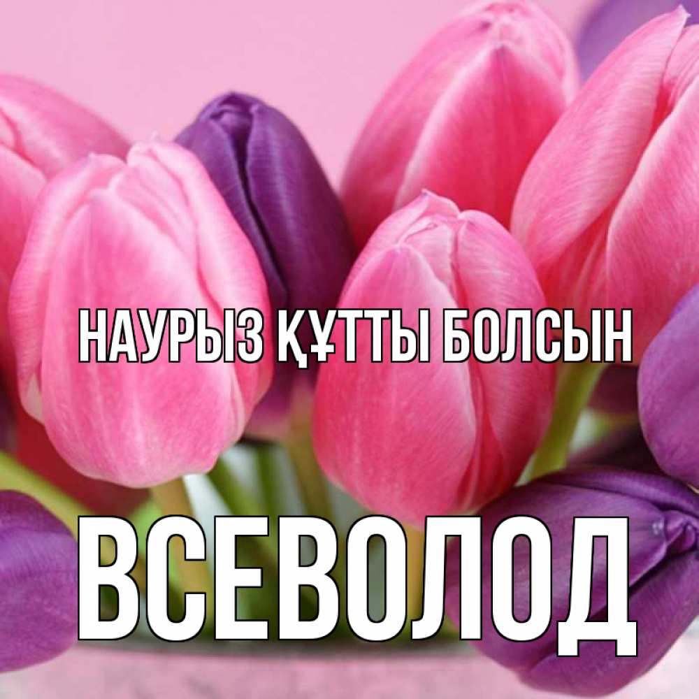 Открытка на каждый день с именем, Всеволод Наурыз құтты болсын маме 1 Прикольная открытка с пожеланием онлайн скачать бесплатно 